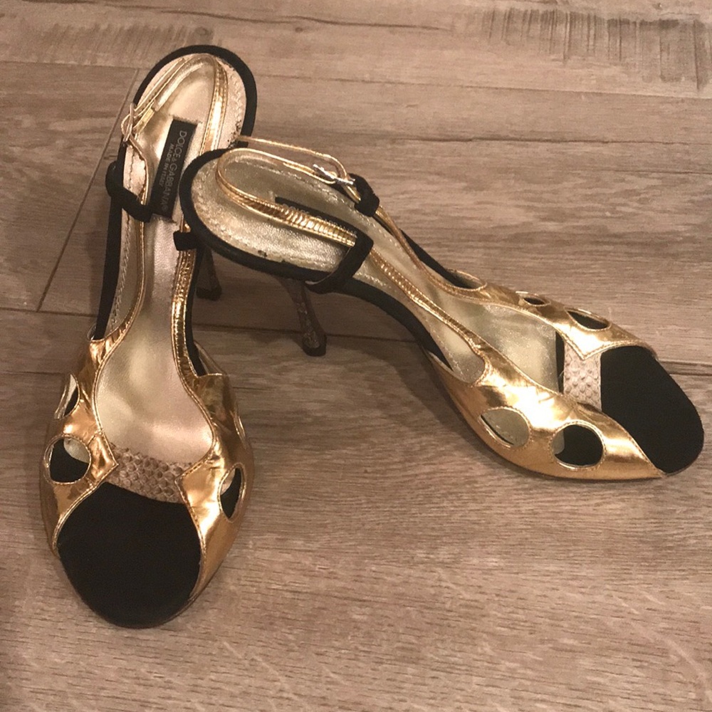Dolce & Gabbana D&G Shoes with Snakeskin heels